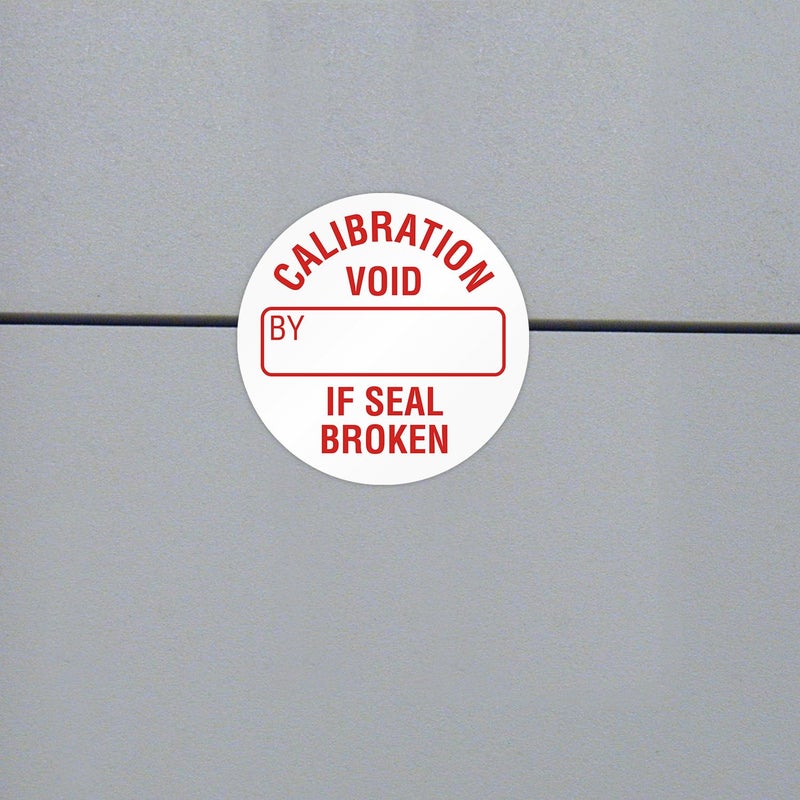 SmartSign Calibration Void If Seal Broken Tamper Resistant Vinyl Labels in Dispenser Box | Pack of 250, 0.75" x 0.75", Adhesive Vinyl Stickers, Made in USA - Image 5
